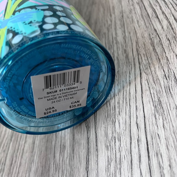 NWT Starbucks 2025 Easter Floral Carrots & Bunny Venti Tumbler with Bunny Topper - Picture 7 of 9